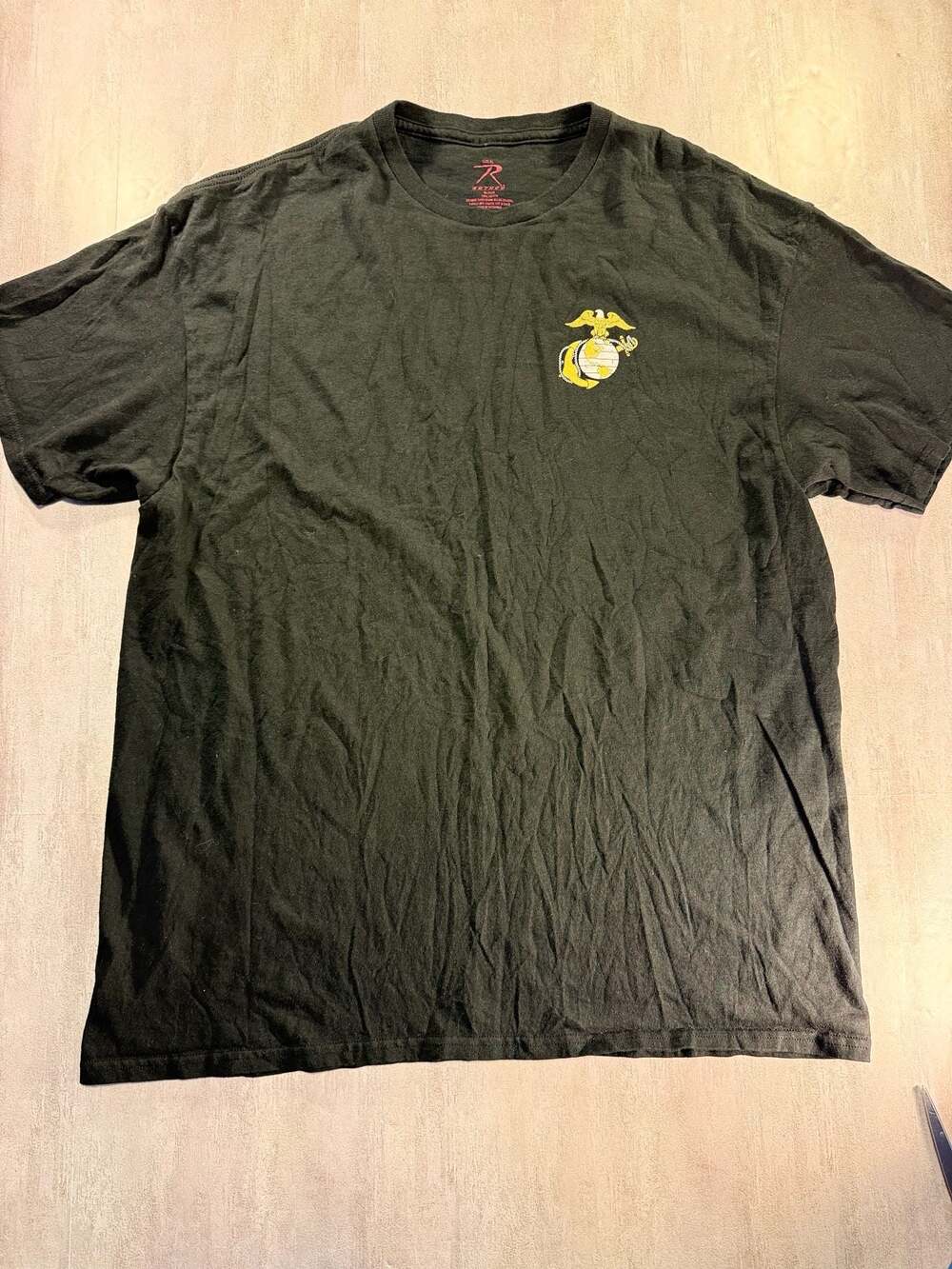 Rothco USMC Eagle Globe & Anchor Logo T-Shirt Black Size XL